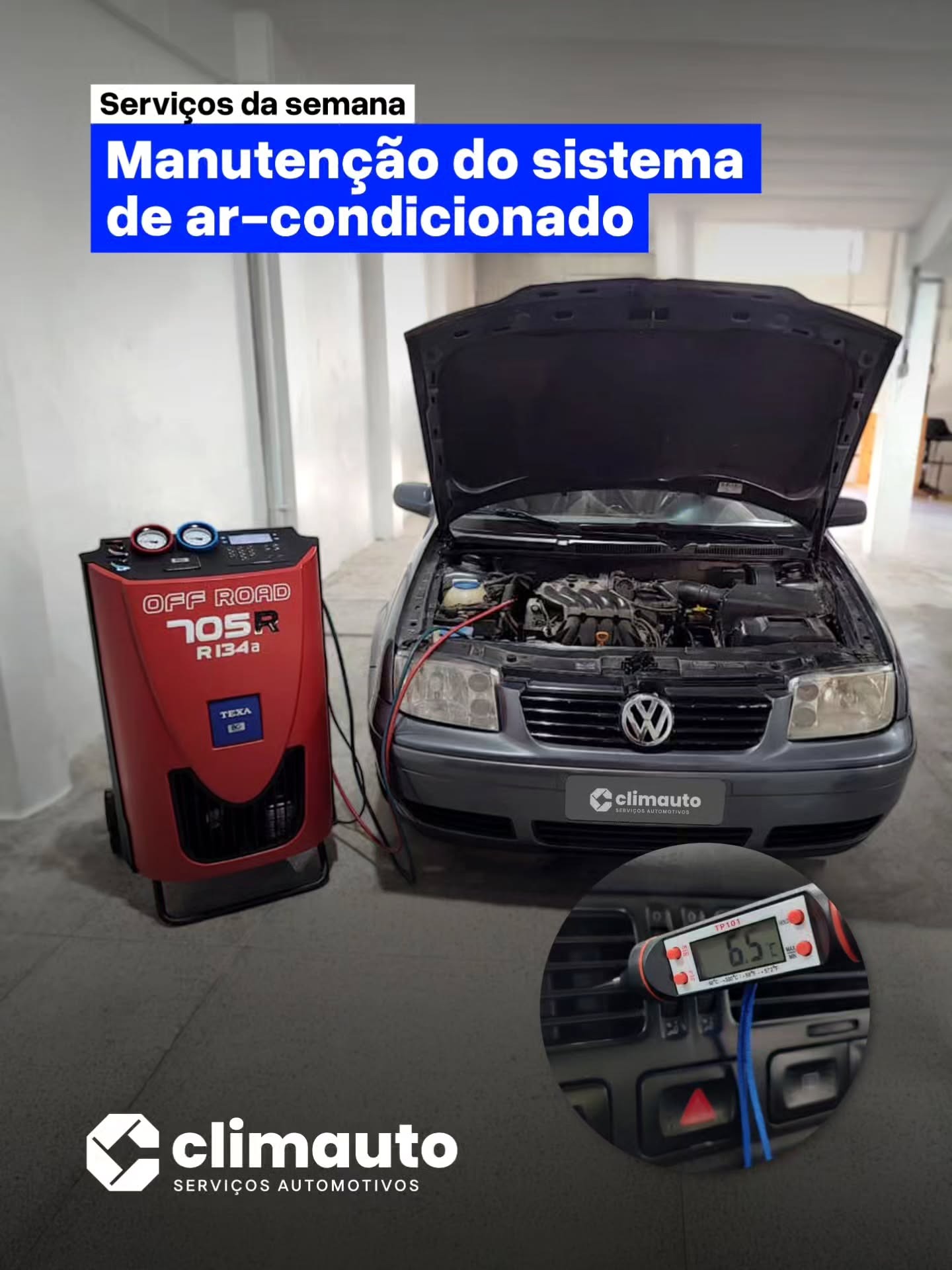 Manutenção do sistema de ar-condicionado automotivo